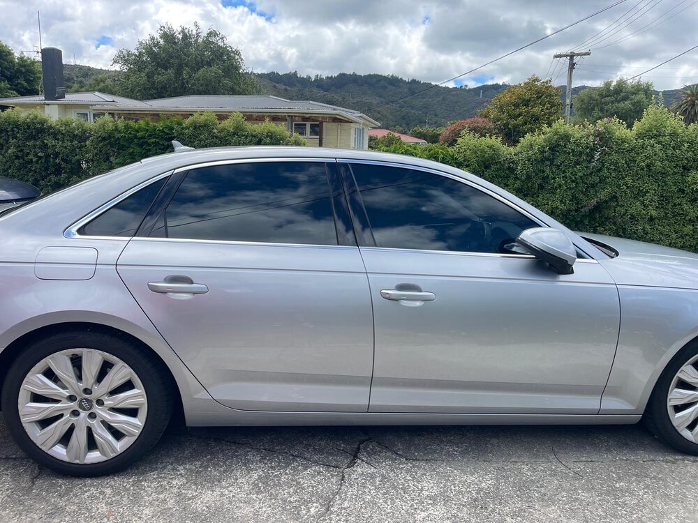 Car window tinting example, Audi A6